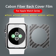 For Apple Watch Series 9 8 3 4 5 6 7 SE 38mm 40mm 41mm 42mm 44mm 45mm Soft hydrogel screen protector Carbon Fiber Sticker Film Back Cover Protector-Not Glass