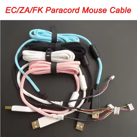 Flexible Gaming Paracord Mouse Cable for ZOWIE EC1 EC2 EC1-A EC2-A EC2-B EV0 FK1 FK2 FK+ FK ZA11 ZA1