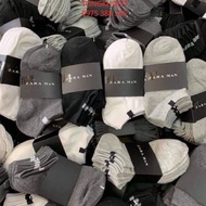 Pack of 10 pairs of Zara Men Short Neck Socks With Thick Cotton High Quality, Short Socks For Men And Women With Low Tube In 4 Colors Plain Wearing Anti-Odor Shoes