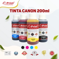 E-Print Tinta Printer Canon 200ml Universal Black & Color Compatible - 1 Botol