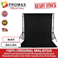 READY STOCK 3x3m 2x3m Green Screen / Black Screen / White Screen Backdrop Studio Photography Backgr