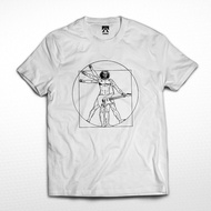 Kaos VITRUVIAN MAN Guitar/tshirt music Guitar art baju distro unisex KAOS VINTAGE BAND ROCK