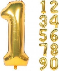 【派對氣球】32吋數字鋁質氣球 0 (1 pc)    金色