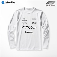 APXGP F1 The Movie Long Sleeve White Cotton Combed Tshirt