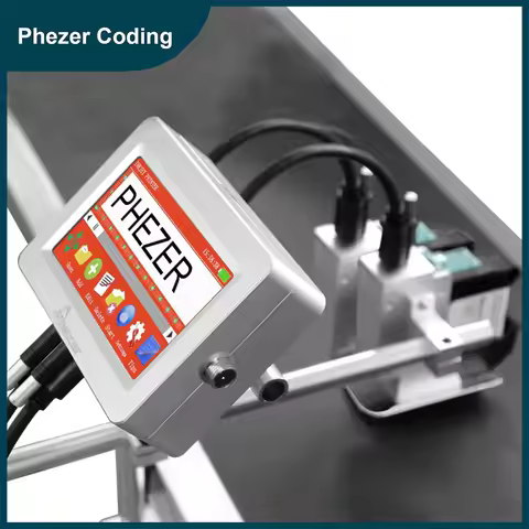 Phezer PX2 Label Printer Online Inkjet Printer QR Bar Batch Code Date Number Logo Expiry Date 25.4mm