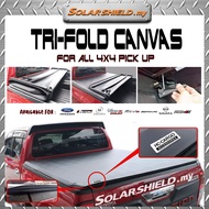 Toyota Hilux Vigo/Revo/Ranger/Navara/Triton/Isuzu D-Max 4X4 Pick Up Tri-Fold Soft Canvas Cover
