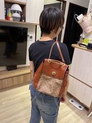 Coach Parker Convertible Backpack in Signature Canvas (COACH 專櫃款 Parker 16 兩用-升恆昌購買)