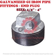 1/2" - 2" GI END PLUG / GALVANISED IRON END PLUG PIPE/ GI FITTING