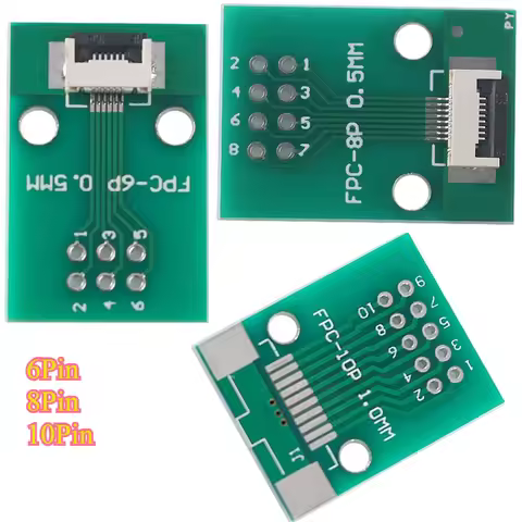 5PCS FPC FFC Flexible Flat Cable Welded Board Adapter PCB Board 0.5mm Pitch Connector SMT To 2.54mm 