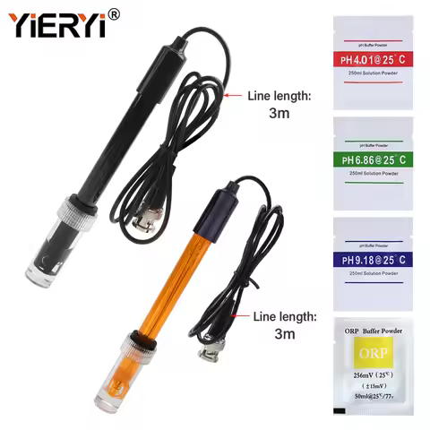 Yieryi PH ORP Replacement Probe Aquarium Laboratory Electrode Oxidation-Reduction Potential Test BNC