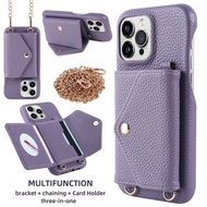 1pc Lychee Texture PU Leather Ring Wristlet Wallet Phone Case Compatible With IPhone 16, 16e, 15, 14