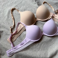 Wacoal Luludi Mood Lovable Seta Dermis Silk Extract Lilac Pushup Bra / Thick Foam Push Up Bra Leftov