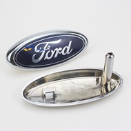 14.5x6.5cm Front grille emblem for Ford Classic Focus 2005-2013 1.8 Blue badge logo ABS symbol Car head sign