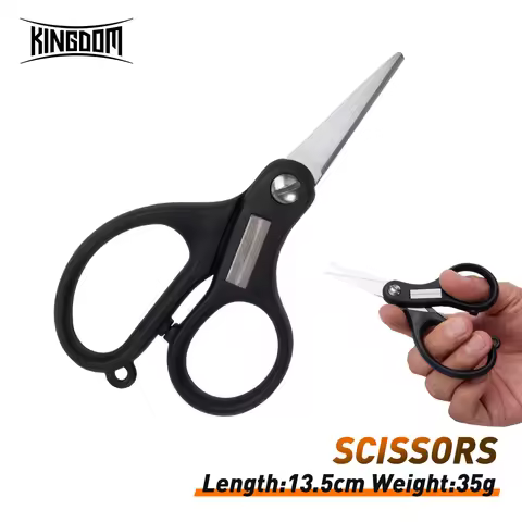 Kingdom Portable Fishing Scissors Stainless Steel Accessories Multifunction Lure Hooks PE Braided Li
