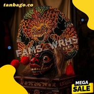 Barongan Telon Vip Size 22 Full Wood Barongan Caplokan Kayu Red Fire