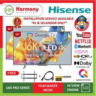 OFFER 65" RM 3188 (FREE DELIVERY KL) HISENSE 55" / 65" 4K ULED TV U6K PRO Series 55U6K PRO / 65U6K PRO ANDROID TV
