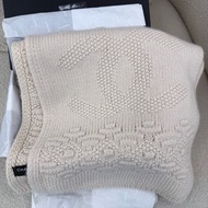 全新Chanel 100%羊絨米色圍巾