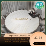 NEW Nordic Marble Household round Table Tablecloth Waterproof and Oil-Proof Soft Glass Dining Table CushionpvcRound Te