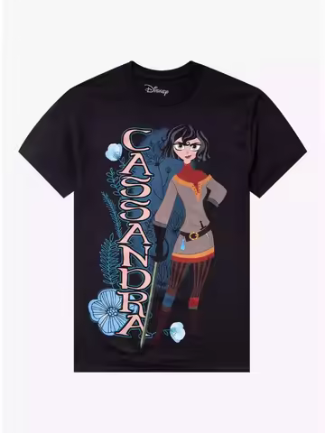 Disney New Cute Disney "Tangled" Animated Series Cassandra Cartoon Print High Quality Women's Short 