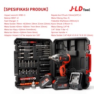 COD JLD 88V mesin bor impact baterai 350N.M bor Baterai 13mm Impact Wrench brushless impact jld tool