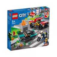 Lego 60319 Fire truck & police chasing criminals
