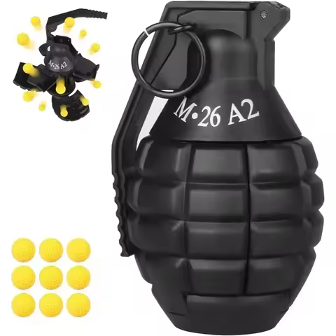 B M26A2 Airsoft Grenade Toys1pcs,with 9 Foam Ammo Black Fun Impact Tactical Toys Outdoor Team Sport 