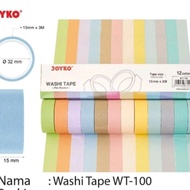 washi tape/solatip kertas warna WT-100