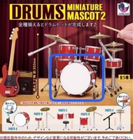J Dream Miniature Mascot 2 日本扭蛋 Drums miniature 樂器 mascot 2 迷你樂器爵士鼓模型 非rement