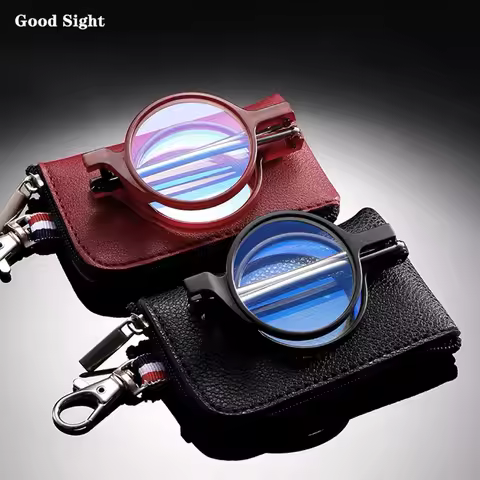 Round лупа Fashion Foldable Reading Glasses For Women Protable Smart Glasses With Case Frame Eyeglas