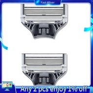 2Pcs Shaver Blade Heads for  Men'S  Heads Shaver Replacement Heads Manual  Blades  Accessories Parts