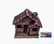 Dekorasi akuarium rumah gubuk / Aquascape rumah