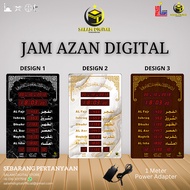 [MODEL 2023] Azan Clock Mosque Pray Muslim Digital Azan Clock Wall Jam Azan Dinding Included Adapter