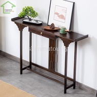 New Chinese Style Console Foyer Doorway Altar Zen Modern Minimalist Living Room a Long Narrow Table Side View Sets Entrance Cabinet Narrow 3p0a