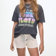 Kaos pull and bear pink floyd wanita original store