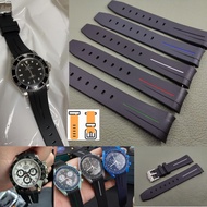 20mm錶帶  黑色中線膠帶 合用: Rolex膠帶  勞力士膠錶帶  Omega  Moonwatch  swatch 錶帶  Rubber B Rubber Strap B 代用膠帶