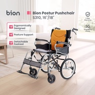 Bion Postur Pushchair S310 | 16in 18in Seat Wheelchair Detachable Legrests Flip-up Armrests Full Fea