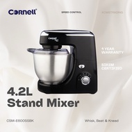 Cornell Stand Mixer CSM-E600SSBK CSME600SSBK Whisk Beat Knead Cake Bread Pau 4.2L Stainless Steel Bo