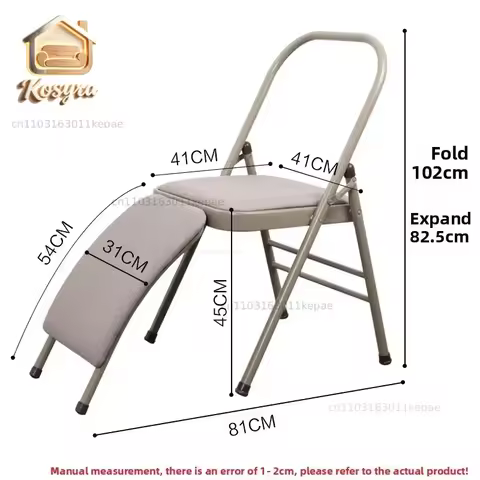 Stable Iyengar Yoga Chair Exercise Yoga Stretching Assist Waist Support Fitness Bold Thickened Foldi