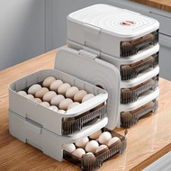 Egg Storage Box Freezer Crisper Storage Box Plastic Portable40Grid Double-Layer Drawer-Type Egg Holder Support Artifact