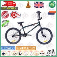 Raleigh Performer BMX Bike 20" Inch Bicycle With Single Speed / Vacuum Coating , Green , Blue