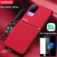 NUBULA For VIVO V21e (6.44)inch Casing Free Tempered Glass Silky Leather Feeling hp VIVO V21E CellPh