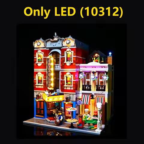 LED lighting kit for Lego 10312 creative expert jazz club pizzeria shop building block bricks (only 
