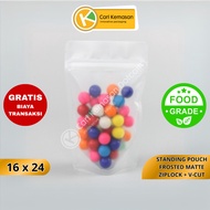 Standing Pouch 16 x 24 Transparent Matte Ziplock Plastic Packaging