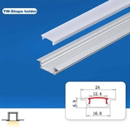 2ม2ม2ม!!! รางอลูมิเนียมสำหรับไฟLED  รางไฟ 2 เมตรรางใส่ไฟ LED พร้อมฝาปิด  รางอลูมิเนียมแบบเข้ามุม(ตัว