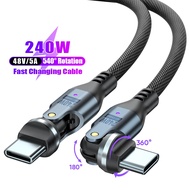 USB C to USB C Cable,540° Rotating USB C to Type C Charger Cable Fast Charging Cord for iPhone17/16 