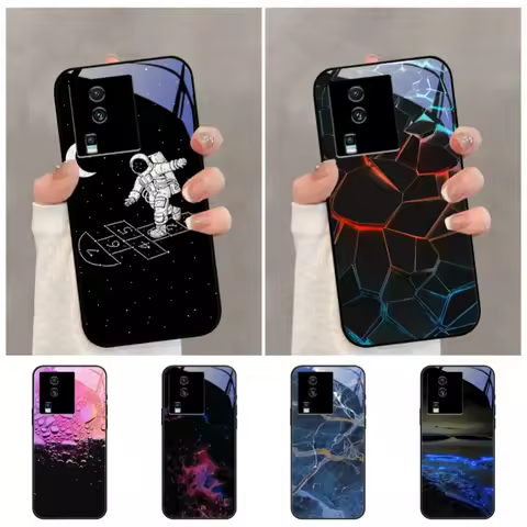 Glass Phone Case For Vivo iQOO Neo 7 Pro 5G Neo7 Racing Tempered Back Glass Cover For iQOO Neo 8 9 9