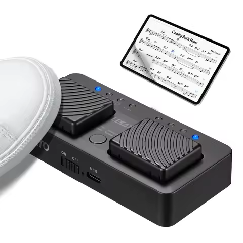 LEKATO Wireless Page Turner Pedal Bluetooth Page Turner Ipad Foot Pedal Page Turner Music Page Turne