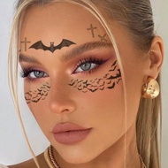 1 Piece Of Halloween Temporary Tattoo Sticker With Fun Bat Face Pattern Halloween Temporary Tattoo S