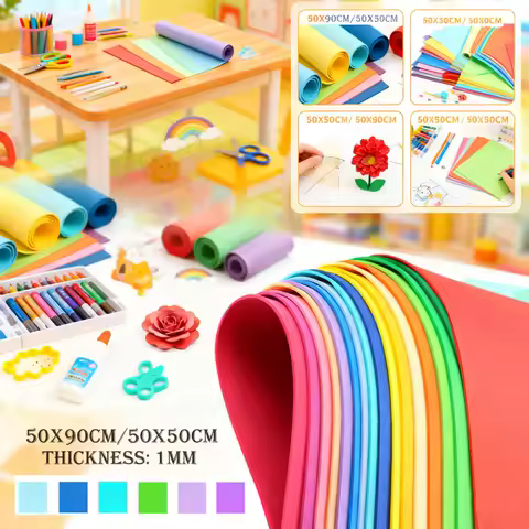 1-18Pcs 1mm EVA Foam Sheets, Colorful Soft Durables Craft Foam for DIY Cosplay Costumes, Arts & Prop