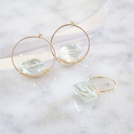 禮包 14kgf寶石級紫水晶包裹戒指 + 穿孔耳環/耳環